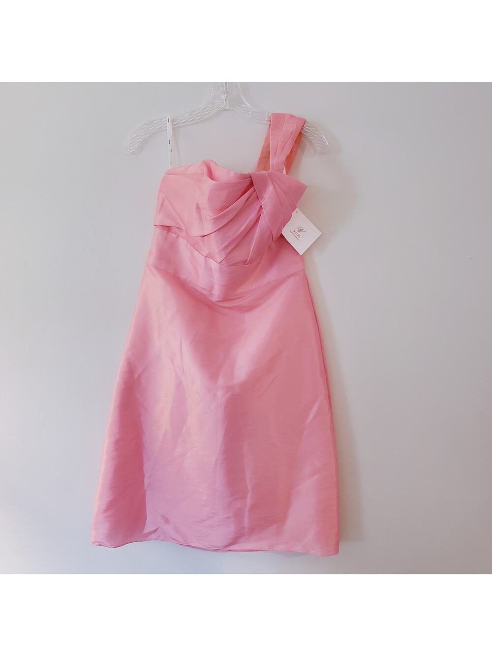 Watters & Watters One Shoulder Twist Effect Pink Formal Dress Size 8